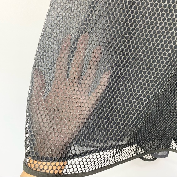 NEW- Express Black Mesh Spaghetti Strap Flowey Tank M - Picture 5 of 9